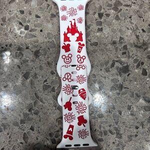 White and Red Disney Watch Band
